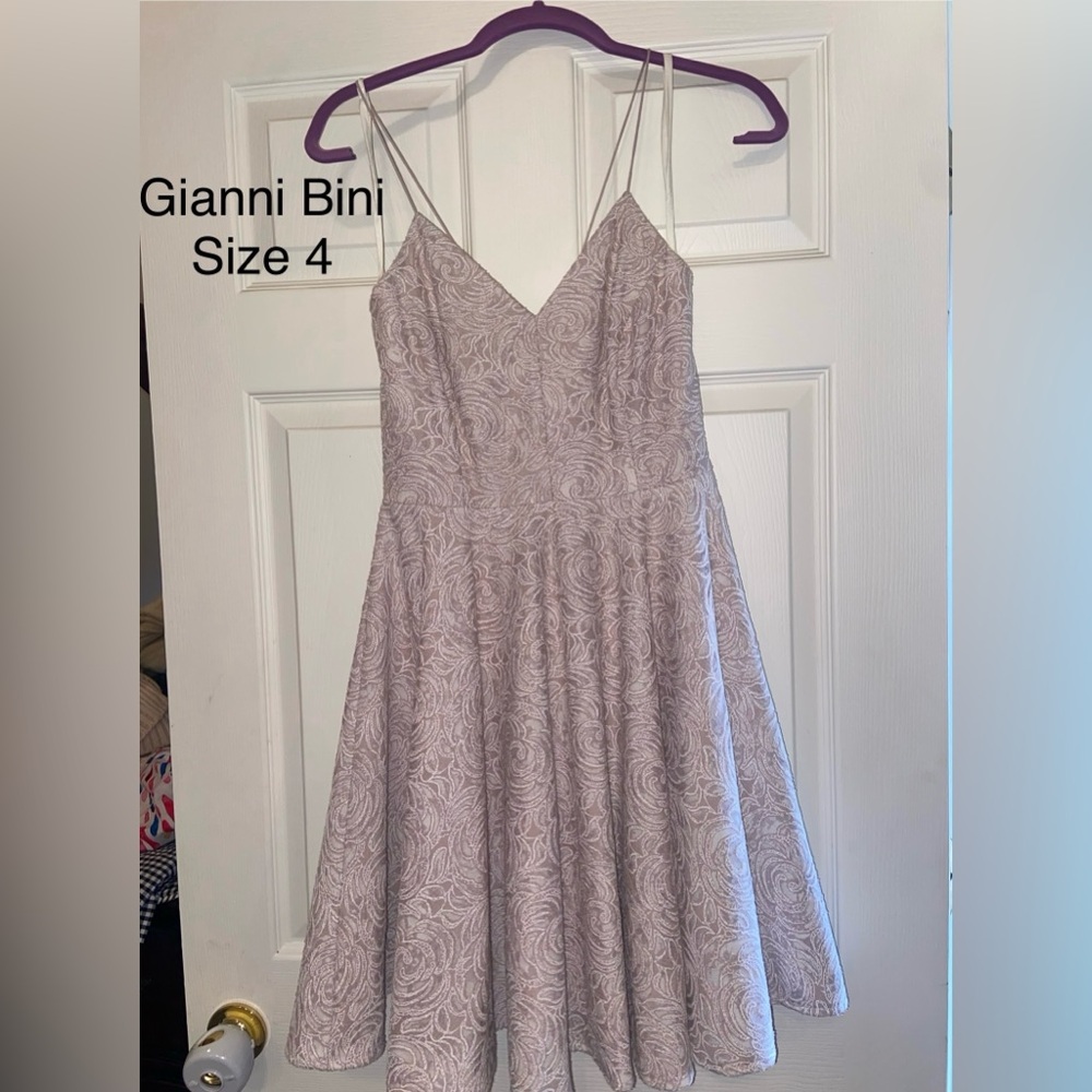 Gianni Bini Pink Sequin A-Line Dress for Weddings